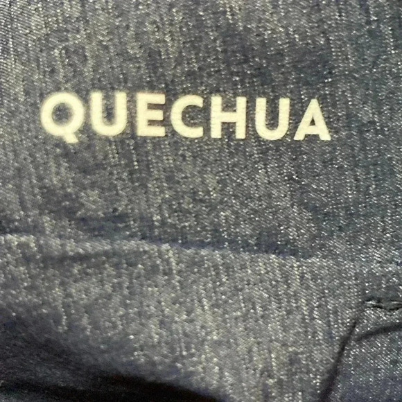 QUECHUA WO NAVY ATHLETIC LEGGINGS WITH OVER SHORTS  NYLON SPANDEX  BLEND NO TAGS - Picture 4 of 11